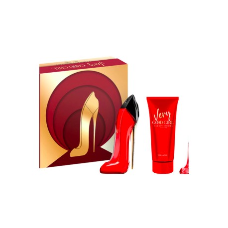 Carolina Herrera Very Good Girl Set Para Dama Perfume EDP 80ML + Body Lotion 100ML + Miniatura