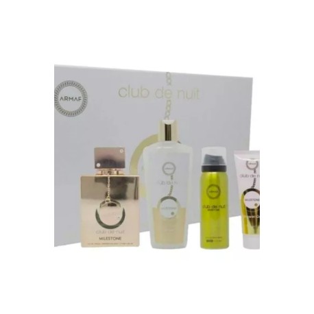 Set Armaf Club De Nuit Milestone 105 Ml Edp 4 Pzas